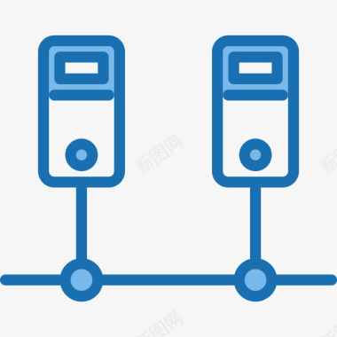 服务器网络和数据库23蓝色图标图标