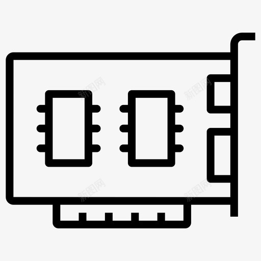 声卡电脑卡电脑扩充卡图标svg_新图网 https://ixintu.com 图标 声卡 扩充 电脑 硬体 线条