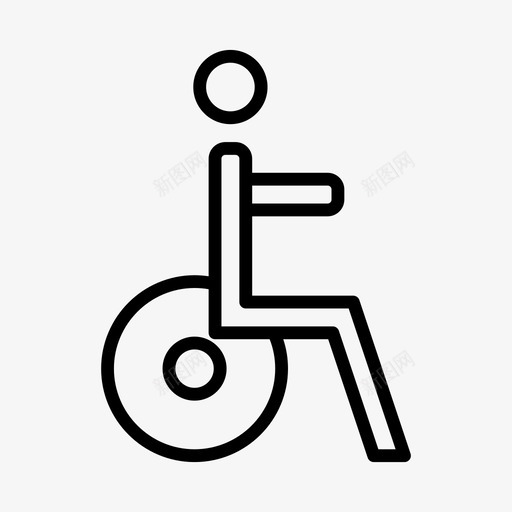 残疾无障碍残疾人图标svg_新图网 https://ixintu.com 健康 医疗 无障碍 残疾 残疾人 轮椅