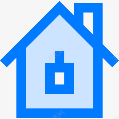 房地产保安80蓝色图标图标