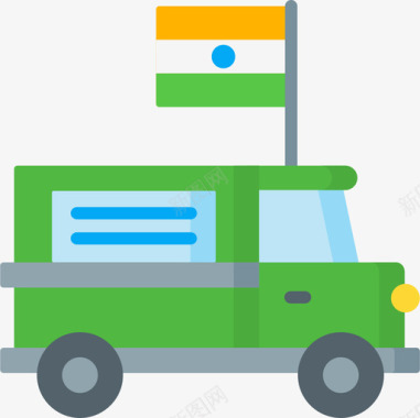 卡车印度共和国日平车图标图标