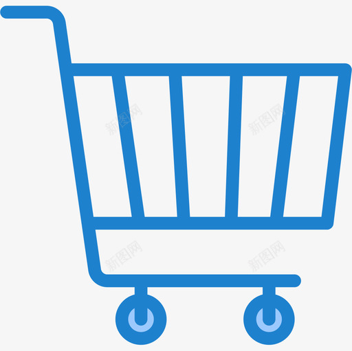 购物车必需品在线营销3蓝色图标svg_新图网 https://ixintu.com 必需品在线营销3 蓝色 购物车