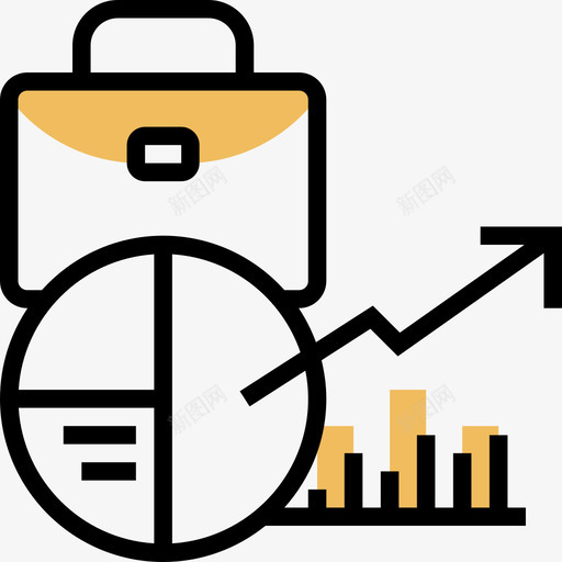 统计学数字营销109黄影图标svg_新图网 https://ixintu.com 数字 统计学 营销 黄影