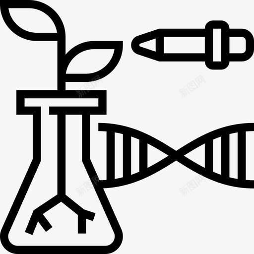 生物技术生物化学8线性图标svg_新图网 https://ixintu.com 生物化学 生物技术 线性