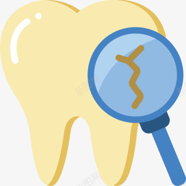 断牙牙科6扁平图标图标