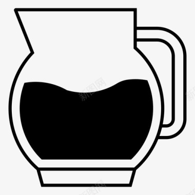 咖啡壶水罐水图标图标