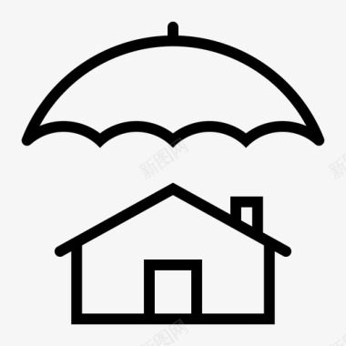 家庭保险家庭保护房屋图标图标