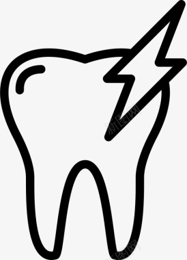 牙齿疼痛清洁图标图标