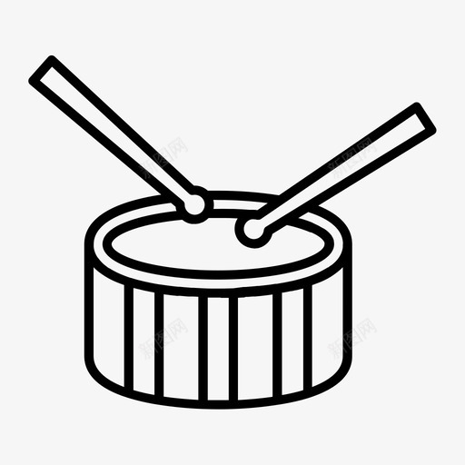 鼓音频旋律图标svg_新图网 https://ixintu.com 声音 旋律 音乐 音频