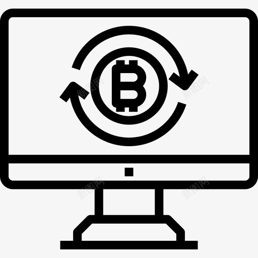 交换加密货币和比特币线性图标svg_新图网 https://ixintu.com 交换 加密 比特 线性 货币