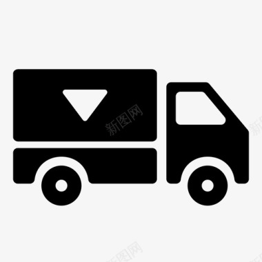 卡车卸货商品交货图标图标
