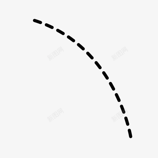虚线曲线虚线点线图标svg_新图网 https://ixintu.com 曲线虚线 点线 线方向 虚线
