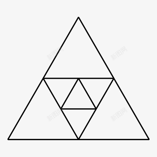 分形无穷大链接图标svg_新图网 https://ixintu.com triforce 三角形 分形 数学 无穷大 递归 链接