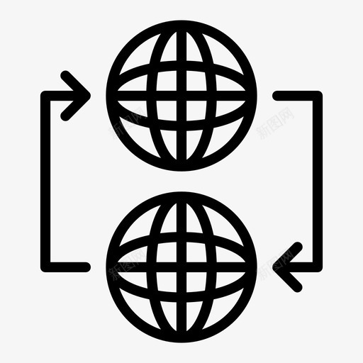 全球社区合作互联网图标svg_新图网 https://ixintu.com 互联网 全球 关系 办公室 合作 概要 社区 网络