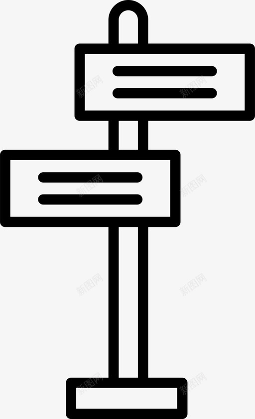 方向牌指示牌路标图标svg_新图网 https://ixintu.com 交通牌 指示牌 方向牌 路标