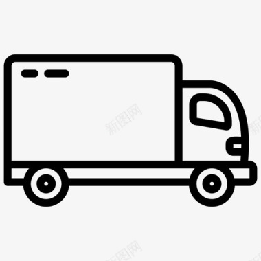 货车交付卡车交付服务图标图标