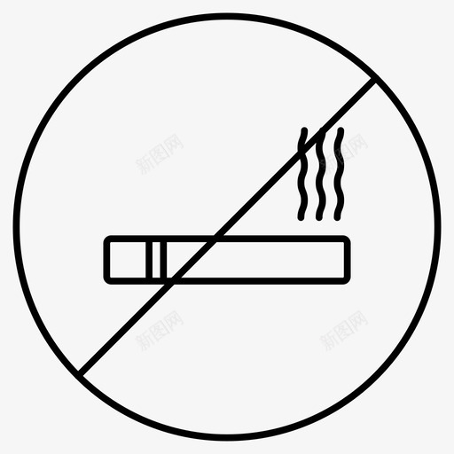 禁止吸烟禁止吸烟标志航空轮廓图标svg_新图网 https://ixintu.com 吸烟 图标 标志 禁止 航空 轮廓