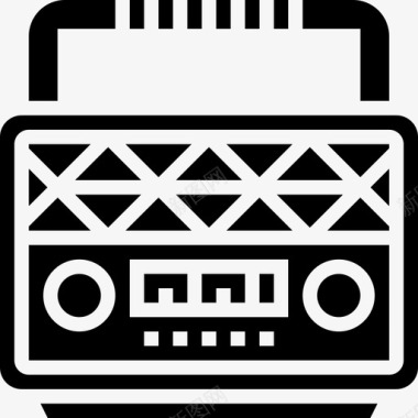 收音机复古装饰20字形图标图标