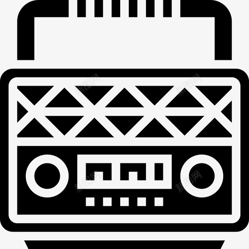 收音机复古装饰20字形图标svg_新图网 https://ixintu.com 复古 字形 收音机 装饰