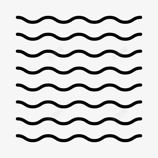 波浪线图案几何图案重复图案图标svg_新图网 https://ixintu.com 几何 图案 形状 波浪 线图 重复