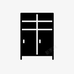 一套家具橱柜橱柜抽屉储物柜图标高清图片
