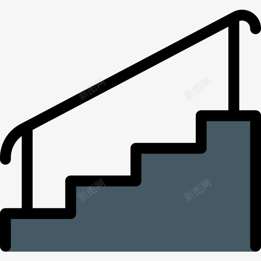 楼梯建筑23线性颜色图标svg_新图网 https://ixintu.com 建筑23 楼梯 线性颜色