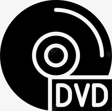 Dvd多媒体45填充图标图标