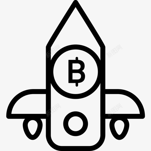 火箭加密线性图标svg_新图网 https://ixintu.com 加密 火箭 线性