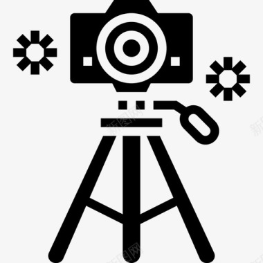 摄像机视频制作12字形图标图标
