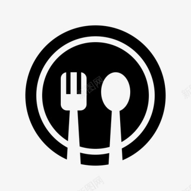 餐食餐具食物图标图标