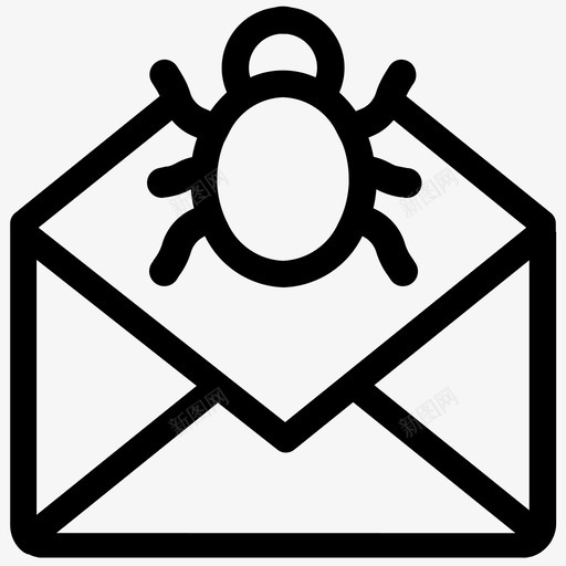 电子邮件病毒垃圾邮件网络安全图标svg_新图网 https://ixintu.com 垃圾 电子邮件 病毒 网络安全 邮件