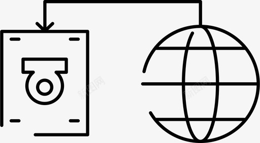 地球通讯互联网图标svg_新图网 https://ixintu.com 世界 互联网 地球 通讯