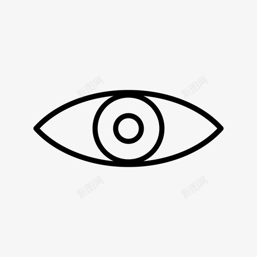眼睛看见的视图图标svg_新图网 https://ixintu.com 用户界面 看见的 眼睛 视图