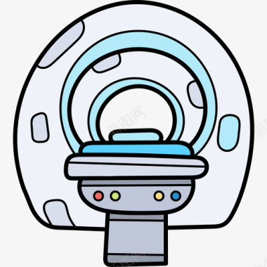共振医疗器械17彩色图标图标