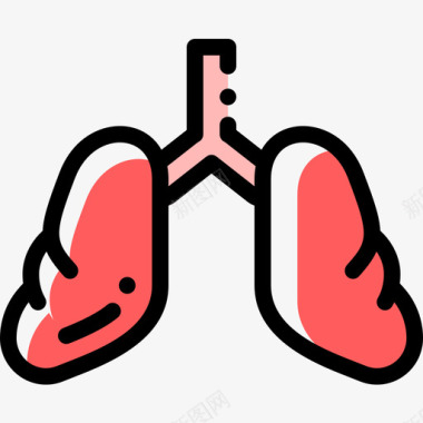 肺生物学10颜色缺失图标图标