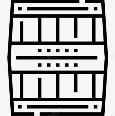 桶装感恩节50直线型图标图标