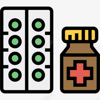 医学医学141线性颜色图标图标