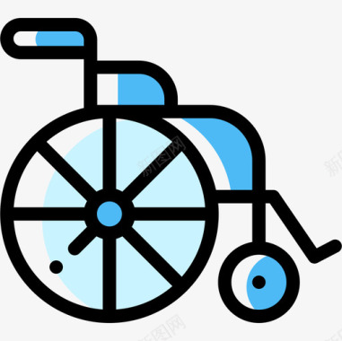 轮椅残疾人救助色彩疏漏图标图标