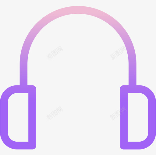 耳机基本图标10轮廓渐变svg_新图网 https://ixintu.com 图标 基本 渐变 耳机 轮廓