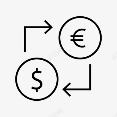 兑换美元欧元货币商业金融系列1图标图标