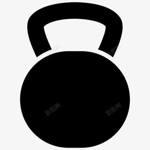 壶铃运动健身图标svg_新图网 https://ixintu.com 健身 壶铃 运动 运动和奖励雕文图标 重量工具 重量球 铁重量