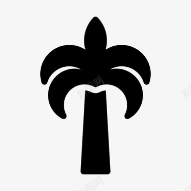椰子椰树旅游图标图标