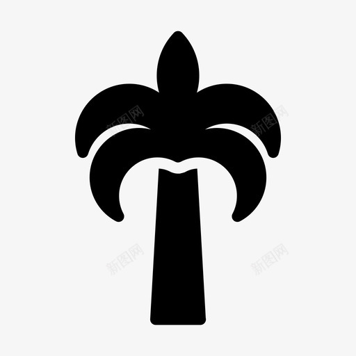椰子椰树旅游图标svg_新图网 https://ixintu.com 图标 度假 旅游 椰子 椰树