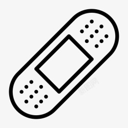 绷带的轮廓绷带受伤医疗图标高清图片