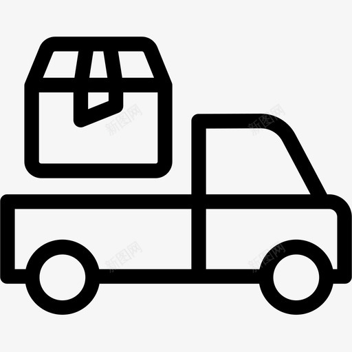 送货卡车物流配送5直线图标svg_新图网 https://ixintu.com 卡车 物流配送 直线 送货