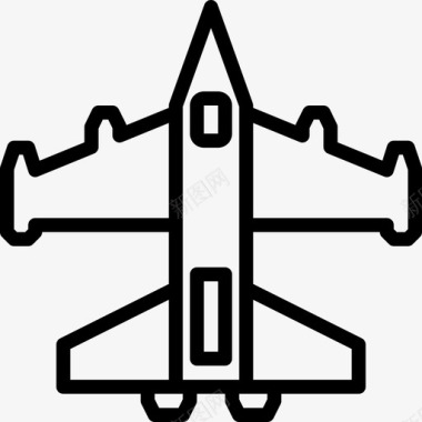 飞机陆军8直线型图标图标
