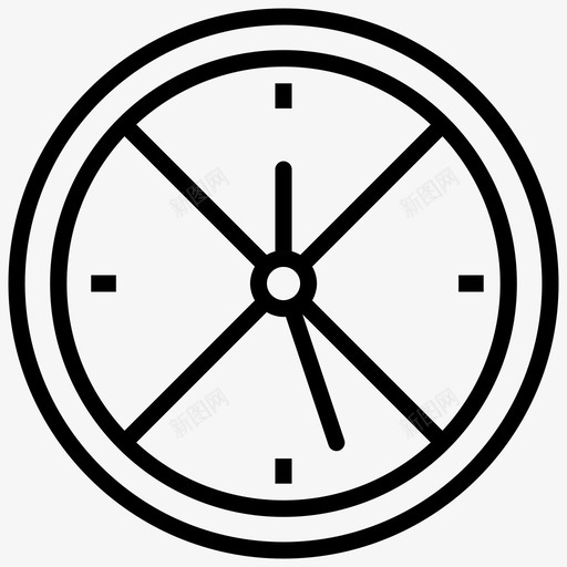 时钟闹钟手表图标svg_新图网 https://ixintu.com 商业和金融线路图标 手表 时钟 闹钟