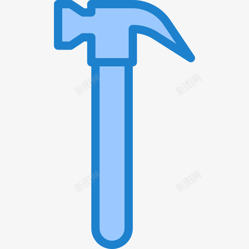 锤子89号结构蓝色图标svg_新图网 https://ixintu.com 89号结构 蓝色 锤子