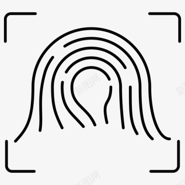指纹扫描仪指纹扫描扫描指纹图标图标