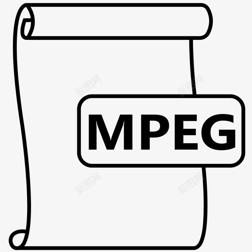 mpeg文件图标svg_新图网 https://ixintu.com mpeg 文件